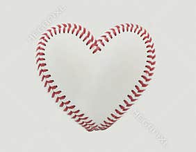 Baseball Stitches in the Shape of a Heart