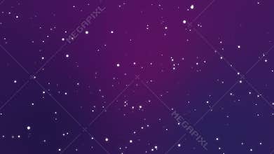 Sparkling particles flickering on a purple blue background