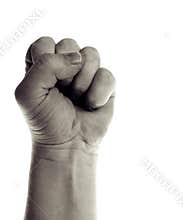 Power fist isolated