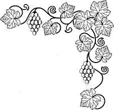 Grape vine design element