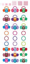 Owl hair band set