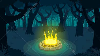 Forest Campfire