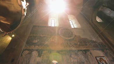 Inside of Svetitskhoveli Cathedral in Mtskheta