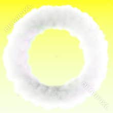 Round circle donut cloud border