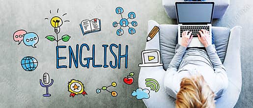 English text with man