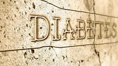 word diabetes on wall