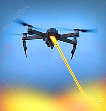 Drone with laser gun