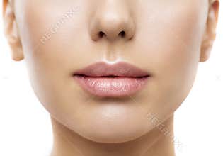 Lips, Woman Face Mouth Beauty, Beautiful Skin Full Lip Closeup