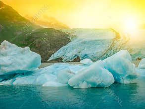 Portage Glacier melting