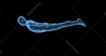 Male body scan concept