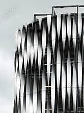 Corner of a modern steel building