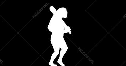 Neanderthal Man Caveman Side 2D Animation