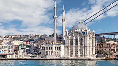 View on Ortakoy Mosque form Bosphorus