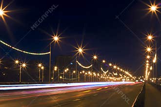 Night city lights