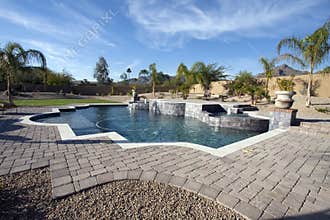 Arizona mansion pool and patio
