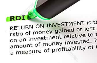 Definition Of Return On Investment ROI