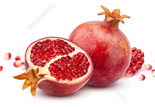 Pomegranate isolated on white background