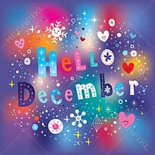 Hello December greeting card