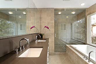 Master bath in luxury home
