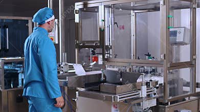 Operator control pharmaceutical manufacturing process. Pharmaceutical equipment