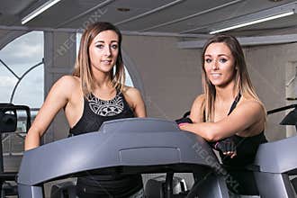Twins at the gym