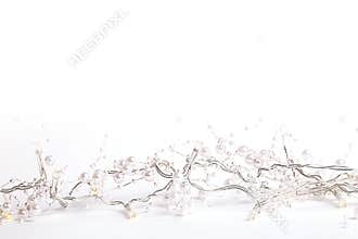 Beautiful wedding or christmas fairly lights with pearls