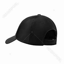 Baseball cap black, on isolated white background