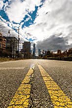 Road going into the City