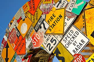 Collage of Road Signs