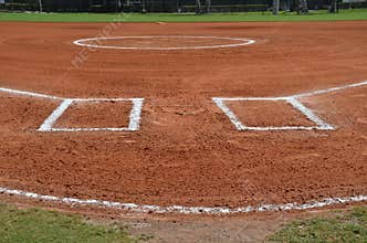Freshly Groomed Baseball Diamond