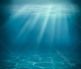 Ocean or sea deep underwater background