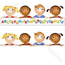 Kindergarten Kids Alphabet Logo
