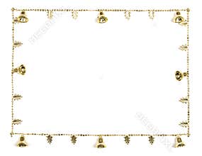 Golden Bells Christmas Border
