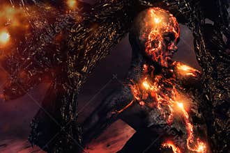 Creature made from lava