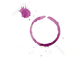 Red Wine Glass and Cork Stain