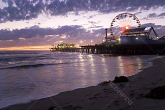 Santa Monica Pier at Sunset