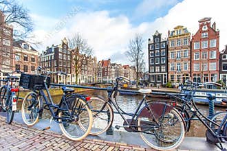 Bicycles on Amsterdam Bridge