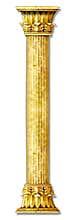 Golden stone column