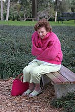 Senior Woman Cold & Sad
