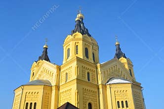 Domes of Alexander Nevsky Cathedral in Nizhny Novgorod