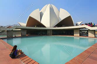 Lotus temple in New Delhi, India