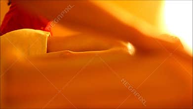 Massage for couple in the warm atmosphere of the salon