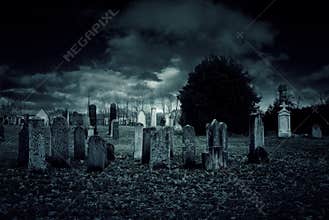 Cemetery night