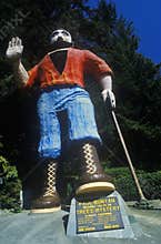 Larger than life statue of Paul Bunyan, Klamath, CA