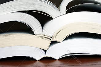 Stacked Open Books