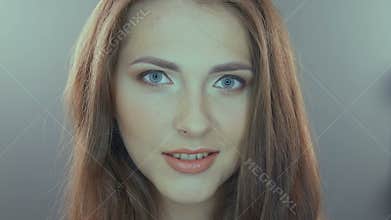 Beauty portrait of young woman with beautiful