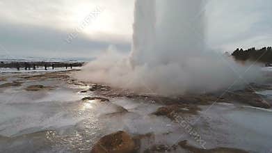 Strokkur Iceland Geyser extreme slow motion 120fps