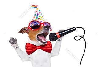 Happy birthday dog singing