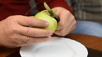 Peeling off an apple 01