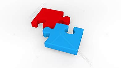 Jigsaw puzzle pieces completing